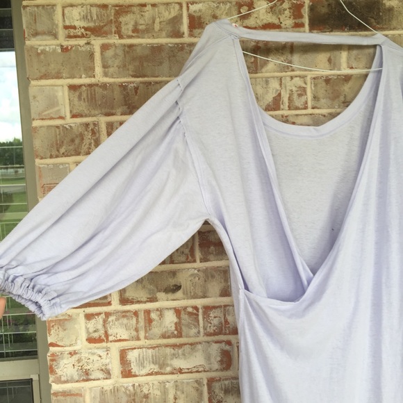 Free People Open Back Lilac Boho High Low Dress L - Picture 5 of 12